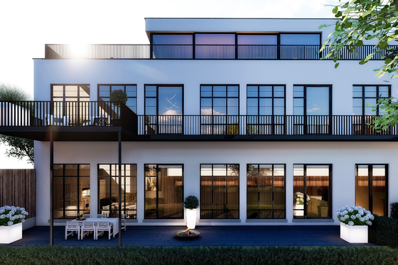 Renovatieproject “d’Oude School” biedt 10 stijlvolle appartementen en 3 penthouses met panoramisch zicht op de Vlaamse Ardennen. 