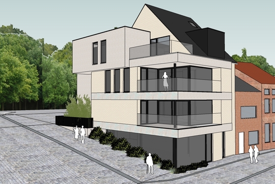 Kleinschalige nieuwbouw gelegen op de Markt bestaande uit 2 stijlvolle appartementen en 1 penthouse met zonnige terrassen, lift en garage. 