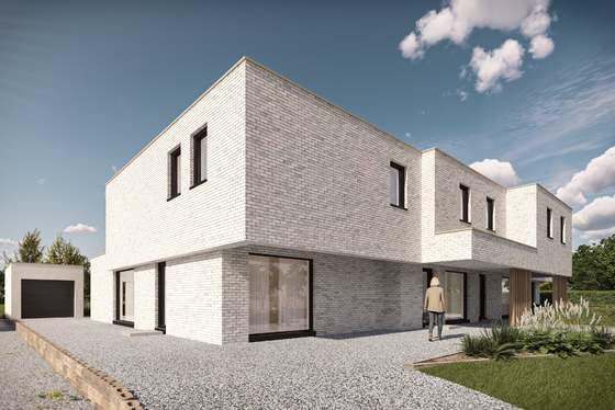 Woning 1 is een halfopen bebouwing 