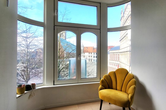 Prachtig energiezuinig appartement met 1 slaapkamers en inpandig balkon, in het centrum van de Stad Gent. 