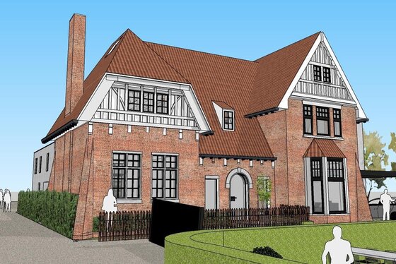 Karaktervolle Britse cottage uit 1906 – vergund renovatieproject met 2 afzonderlijke woningen. (prijs per woning).